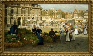 Flower Market at the Grote Markt in The Hague